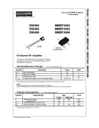 Datasheet 2N5484 manufacturer Fairchild